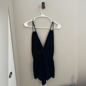 Lulu’s Black Strappy Swim Cover-Up Romper